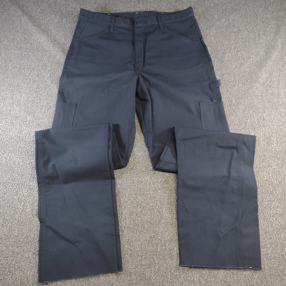 Bulwark FR Utility Pants Mens 36x37 Navy Blue Excel FR Flame Resistant Carpenter